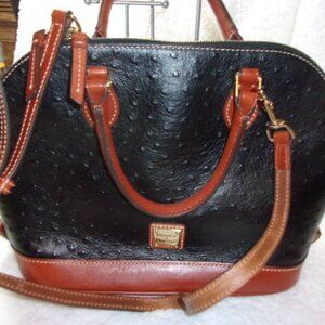 E-121 DOONEY&BOURKE OSTRITCH ZIP ZIP SATCHEL W/MATCHING WALLET